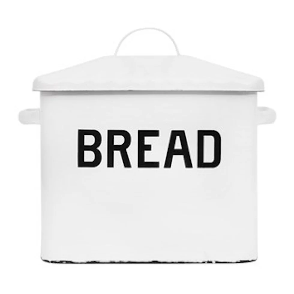 Metal Enamel Bread Box - Vintage Farmhouse Style — Summer Porch